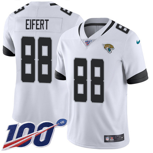 Men Nike Jacksonville Jaguars #88 Tyler Eifert White  Stitched NFL 100th Season Vapor Untouchable Limited Jersey